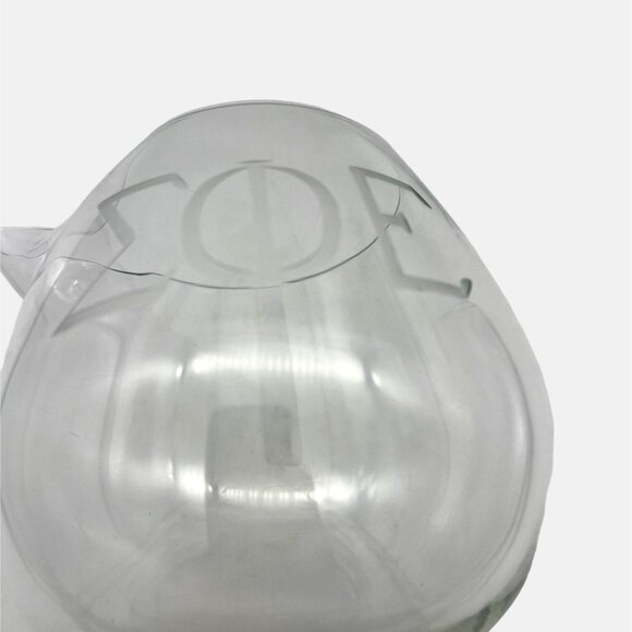 Vintage Sigma Phi Epsilon Oversize Snifter Glass w/ Pour Spout 8" Etched - Picture 5 of 5